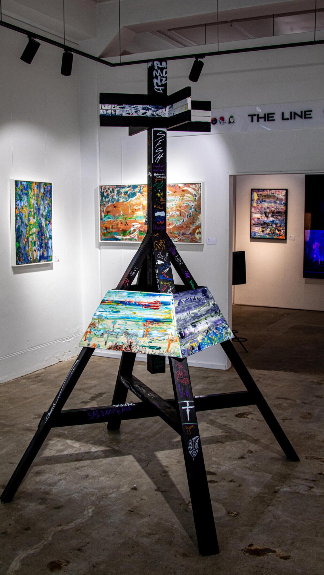 Geodetic Home trig station sculpture · 300 West · Hastings